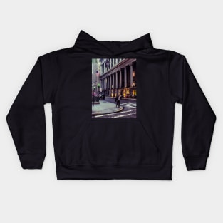 Wall Street, Manhattan, New York City Kids Hoodie